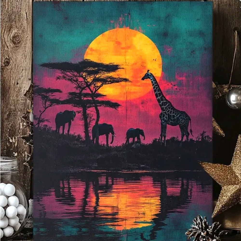 Sunset Safari Art Print